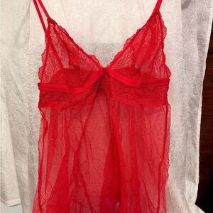 Victoria's Secret Scarlet Lace Chemise